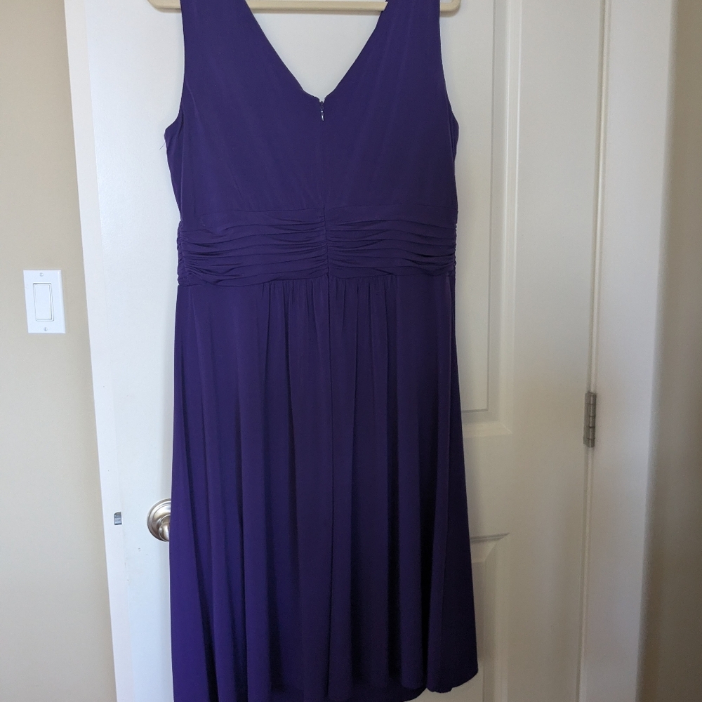 Elegant Purple Sleeveless Dress
